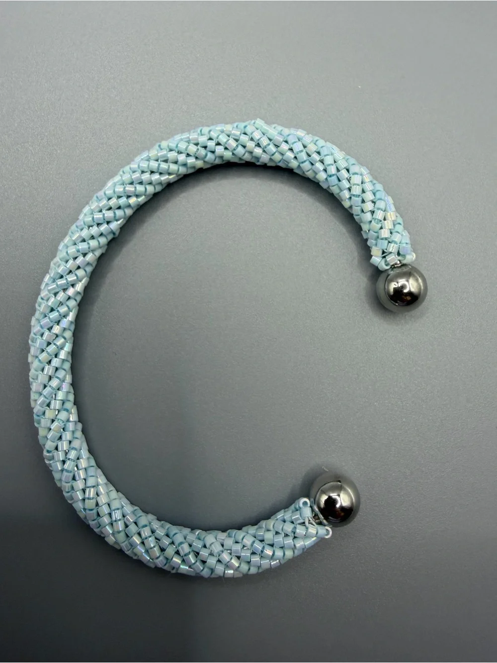 Light Blue Woven Cuff Bracelet